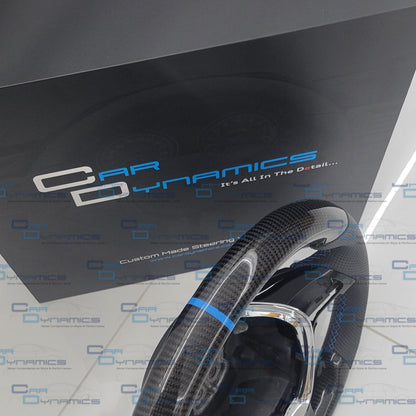 Volkswagen Custom Carbon Fibre Flat Bottom Steering Wheel Caddy | Florida Blue Edition