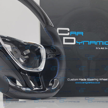 Volkswagen Custom Carbon Fibre Flat Bottom Steering Wheel Caddy | Florida Blue Edition
