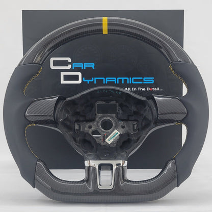 Volkswagen T5.1 Carbon & Leather Steering Wheel | Sunshine Yellow Edition