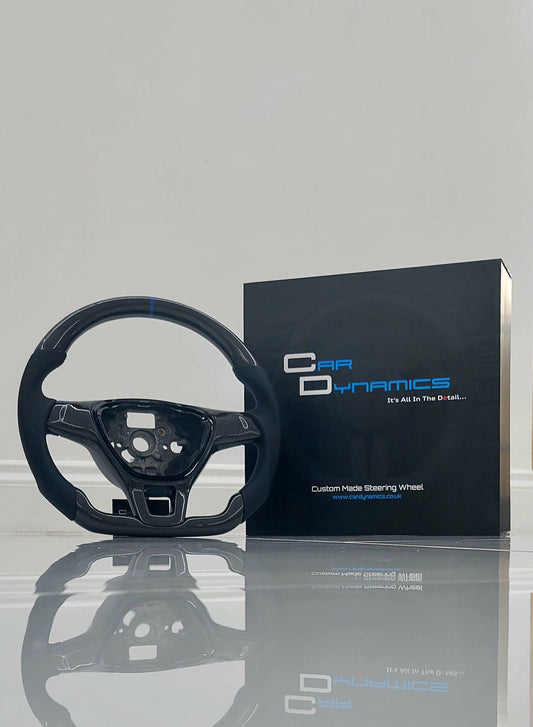 Volkswagen T6 Custom Carbon Fibre Flat Bottom Steering Wheel Transporter