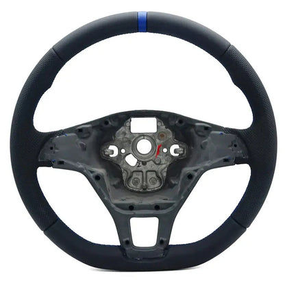 Volkswagen T6 Custom Leather Flat Bottom Steering Wheel Core | Lapiz Blue Edition