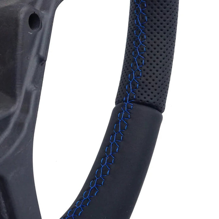 Volkswagen T6 Custom Leather Flat Bottom Steering Wheel Core | Lapiz Blue Edition