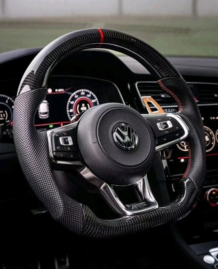 Volkswagen Custom Carbon Fibre Steering Wheel MK7 7.5
