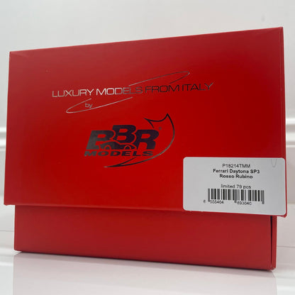 BBR 1:18 Ferrari SP3 Daytona Open Roof Rosso Rubino With Display Case | Limited Edition 36/79 Pieces| In Stock