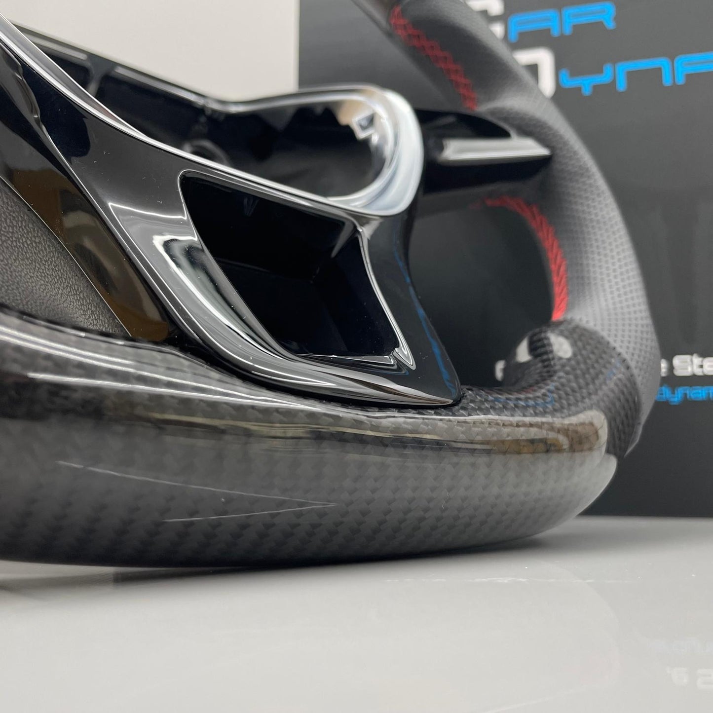 Volkswagen Caddy Custom Carbon Fibre Flat Bottom Steering Wheel | Cherry Red Edition | Caddy Multifunctional Version