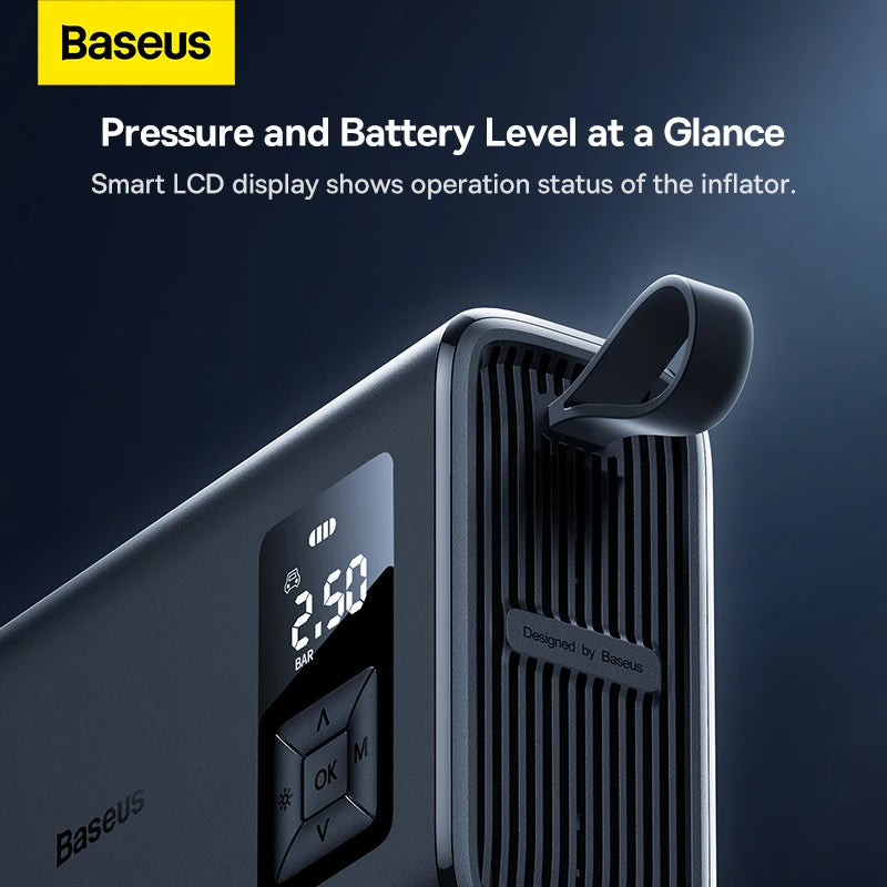 Baseus Wireless Dual Cylinder Air Compressor – Portable Electric Tyre Inflator image 4
