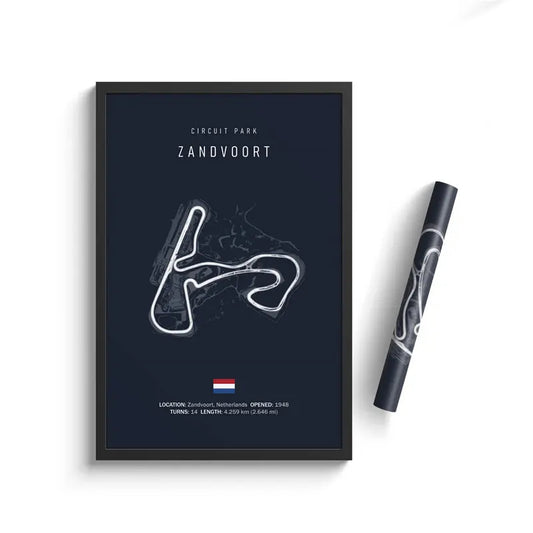 Zandvoort F1 Track Circuit Wall Art Aesthetic Motorsport Race Poster : No frame image 0