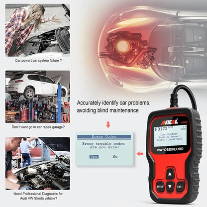 ANCEL VD500 OBD2 Scanner Code Reader ABS SRS EPB Oil Diagnostic Tool image 4