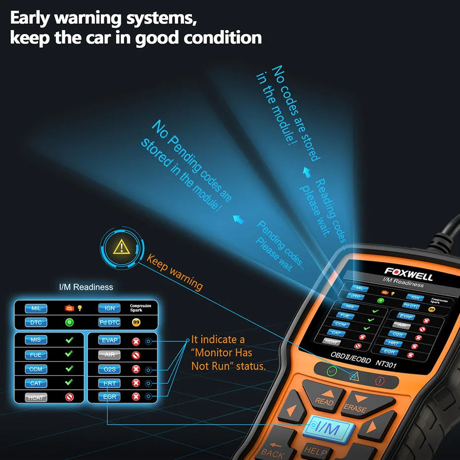 FOXWELL NT301 Car OBD2 EOBD Automotive Scanner image 4