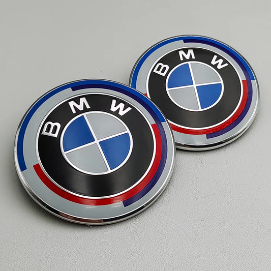 BMW 50th Anniversary Bonnet & Boot Badge 1x 82mm image 0