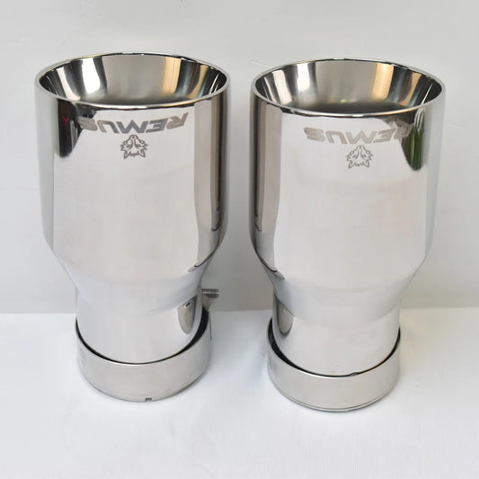 REMUS Universal Chrome Car Exhaust Tip – 70-101mm Performance Muffler Tailpipe image 0