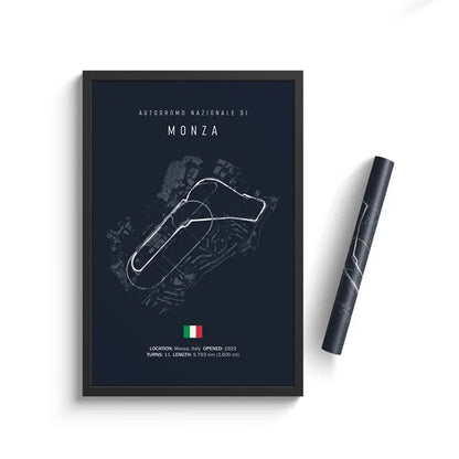 Monza F1 Track Circuit Wall Art Aesthetic Motorsport Race Poster : No frame image 0