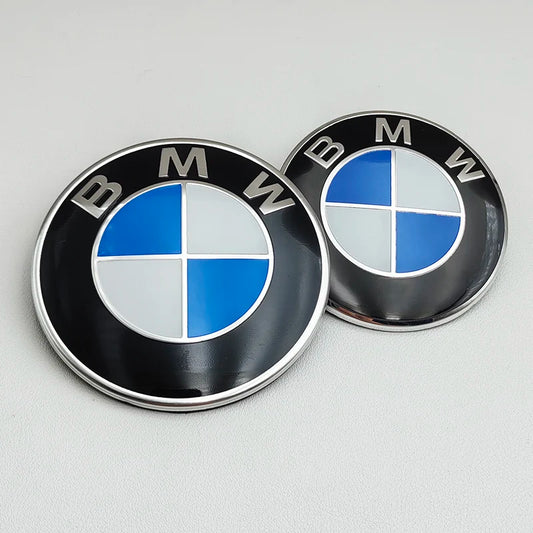 BMW Blue & White Bonnet & Boot Badge 82mm & 74mm image 0