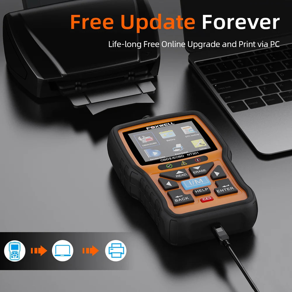 FOXWELL NT301 Car OBD2 EOBD Automotive Scanner image 7