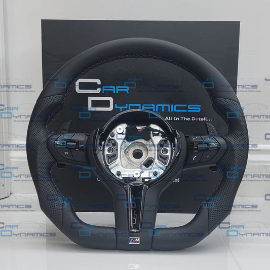 BMW Custom Leather Steering Wheel Flat Bottom M-Tech Blacked out Edition M Sport