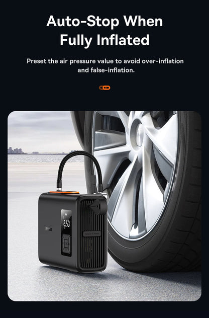 Baseus Wireless Dual Cylinder Air Compressor – Portable Electric Tyre Inflator image 3
