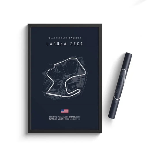 Laguna Seca F1 Track Circuit Wall Art Aesthetic Motorsport  : No frame image 0