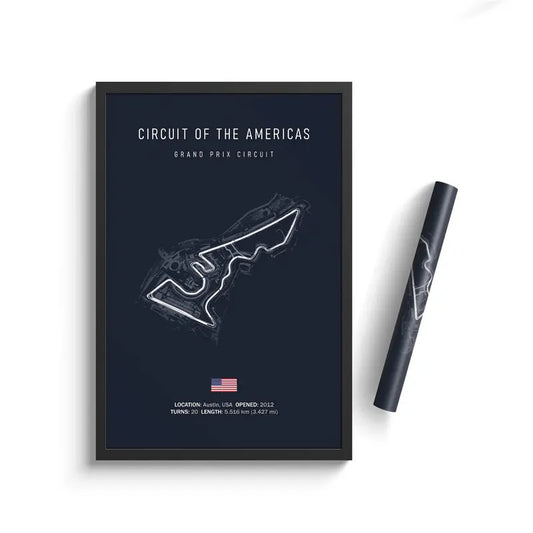 Circuit of Americas  F1 Track Circuit Wall Art Aesthetic Motorsport : No frame image 0