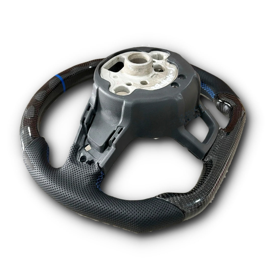 Custom Volkswagen Carbon Fibre Steering Wheel with Leather or Alcantara image 3