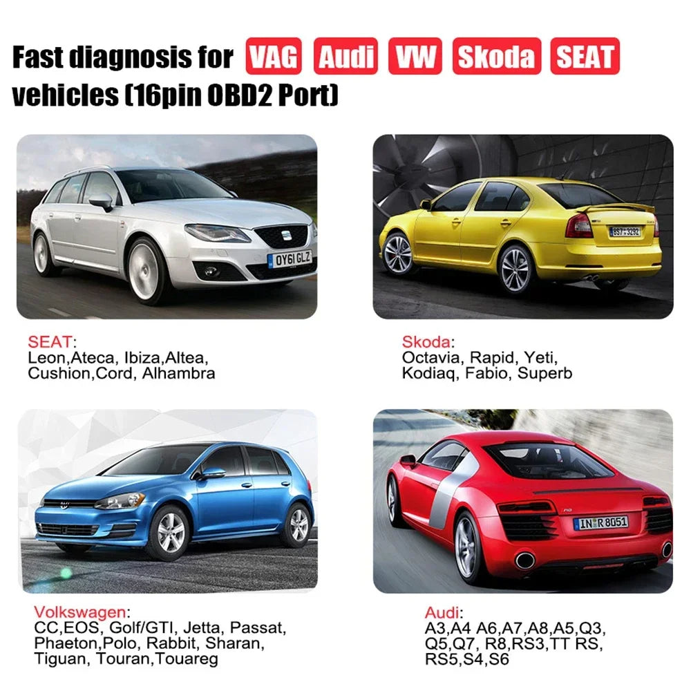 ANCEL VD500 OBD2 Scanner Code Reader ABS SRS EPB Oil Diagnostic Tool image 7