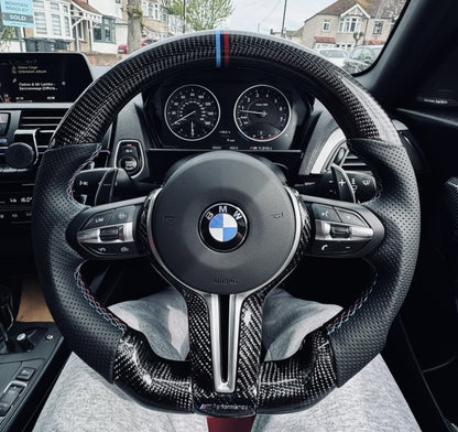 BMW Carbon Fibre Steering Wheel Perforated Leather F-Series image 0