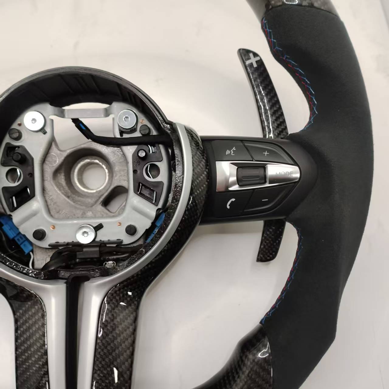BMW Custom Carbon Fibre Alcantara M-Tech Steering Wheel F-Series image 6