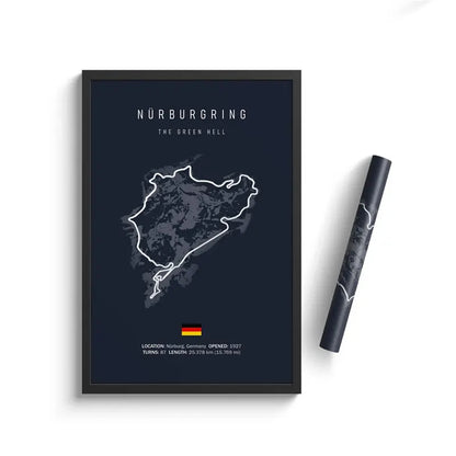 Nurburgring F1 Track Circuit Wall Art Aesthetic Motorsport : No frame image 0