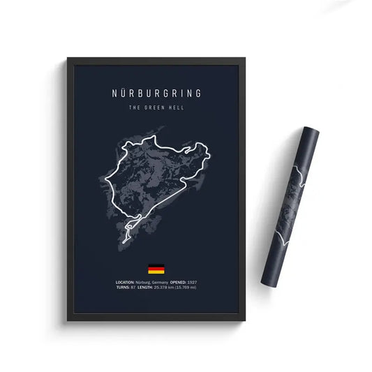 Nurburgring F1 Track Circuit Wall Art Aesthetic Motorsport : No frame image 0