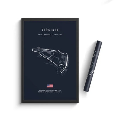 Virginia F1 Track Circuit Wall Art Aesthetic Motorsport Race Poster : No frame image 0
