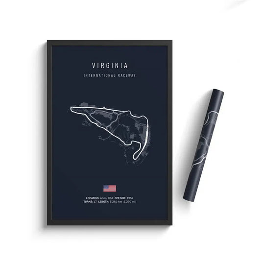 Virginia F1 Track Circuit Wall Art Aesthetic Motorsport Race Poster : No frame image 0