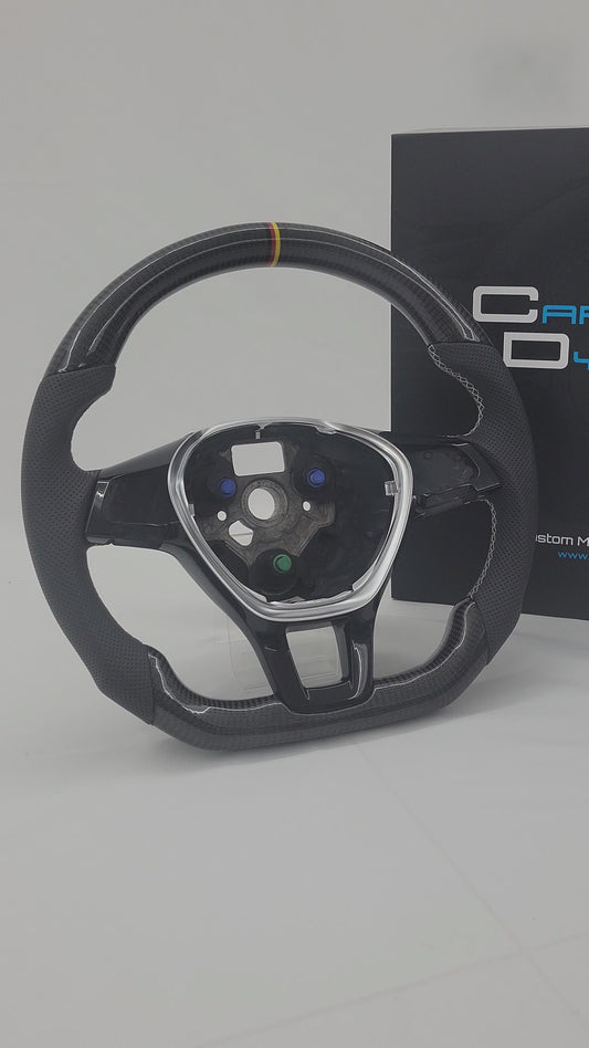 Volkswagen Caddy Carbon & Leather Steering Wheel | German Edition
