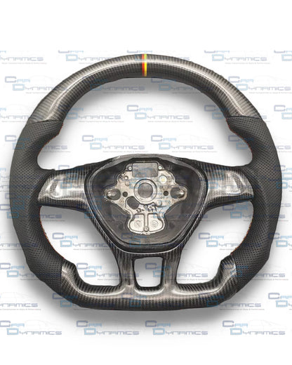 Volkswagen T6 Custom Carbon Fibre Flat Bottom Steering Wheel Transporter