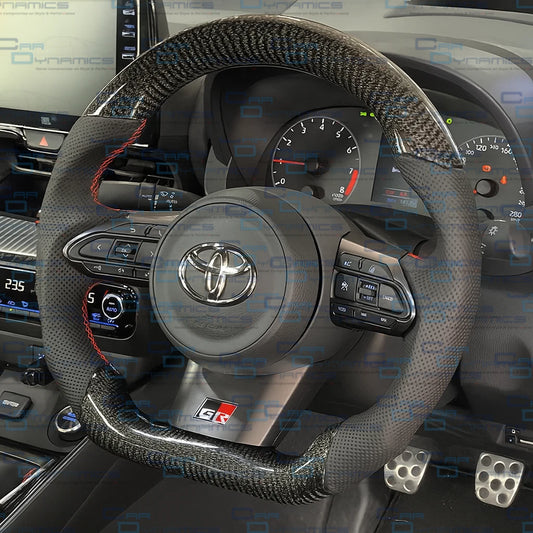 Toyota GR Yaris Custom Carbon Fibre Flat Bottom Steering Wheel