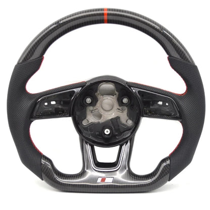 Audi Custom Alcantara & Perforated Leather Flat-Bottom Steering Wheel RS Edition A6 C7