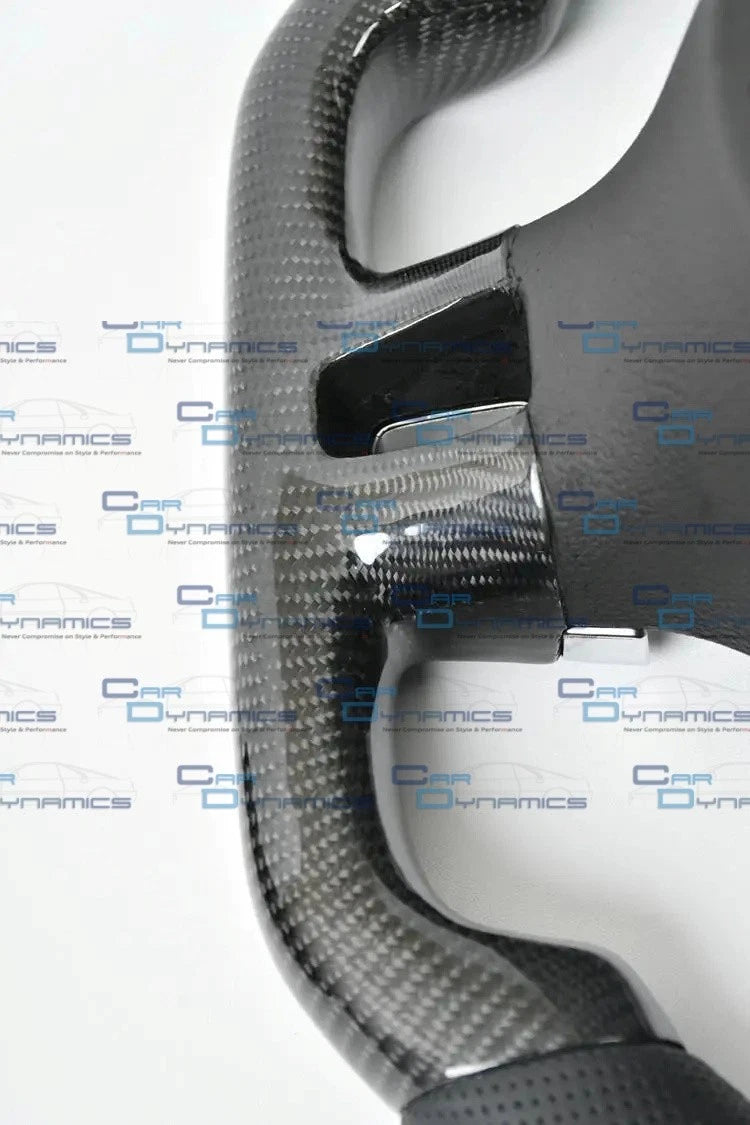 Volkswagen Custom Carbon Fibre Flat Bottom Steering Wheel Transporter T5.1 , MK6 | Multifunctional Version | Deutsche Edition