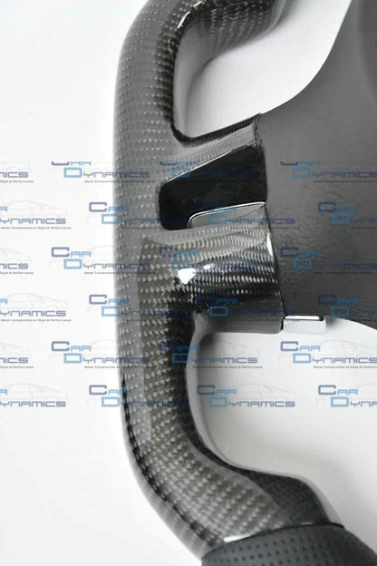 Volkswagen Custom Carbon Fibre Flat Bottom Steering Wheel Transporter T5.1 , MK6 | Multifunctional Version | Deutsche Edition