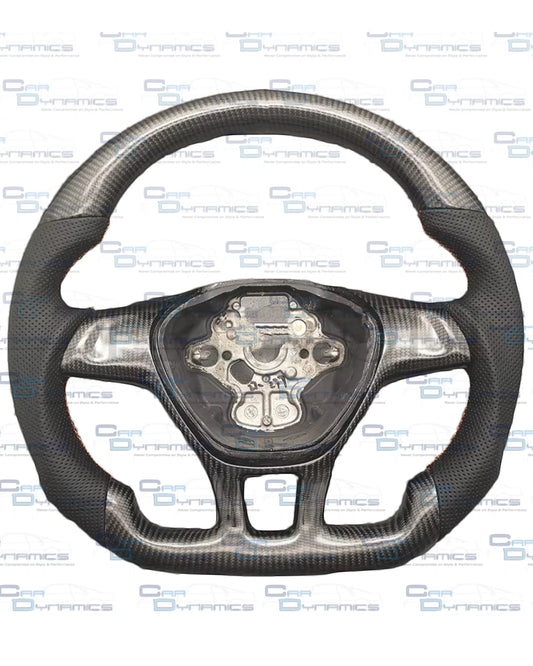 Volkswagen T6 Custom Carbon Fibre Flat Bottom Steering Wheel Transporter