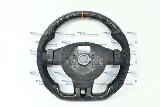 Volkswagen Custom Carbon Fibre Flat Bottom Steering Wheel Transporter T5.1 , MK6 | Multifunctional Version | Deutsche Edition