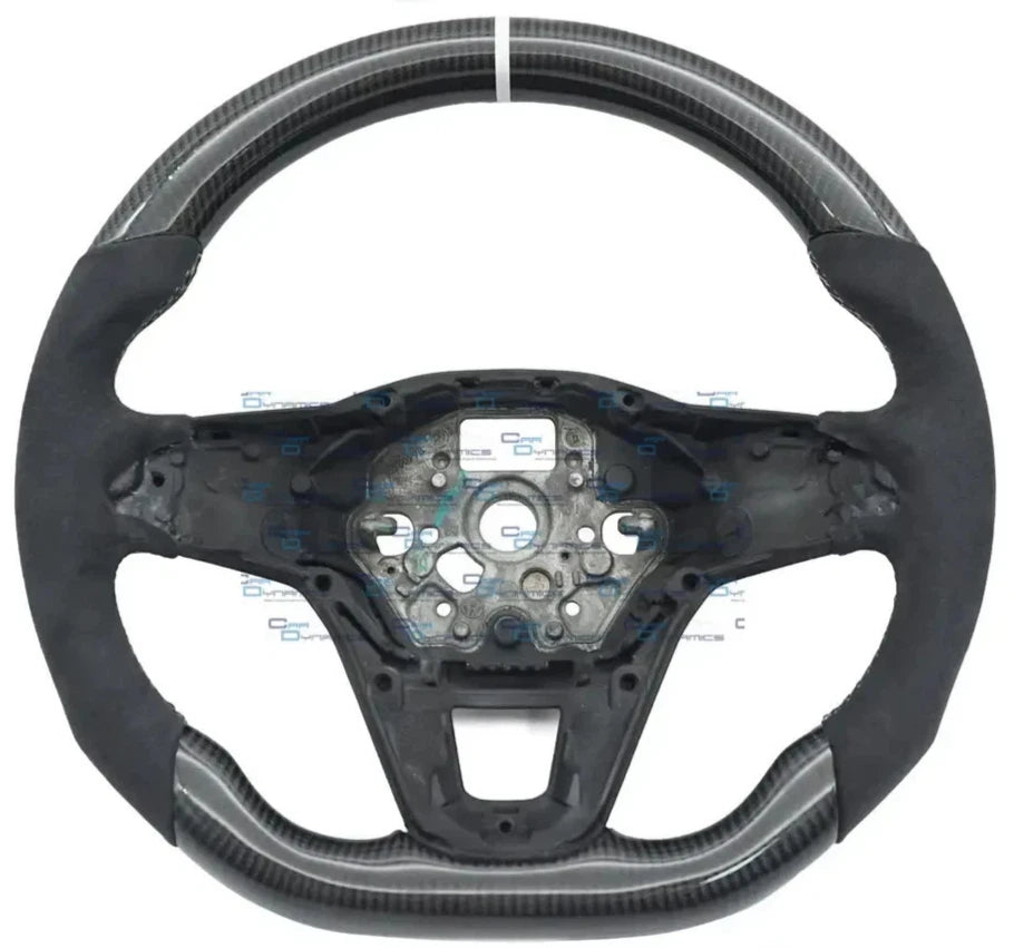 Volkswagen T6.1 Carbon & Alcantara Steering Wheel | Pearl White Edition