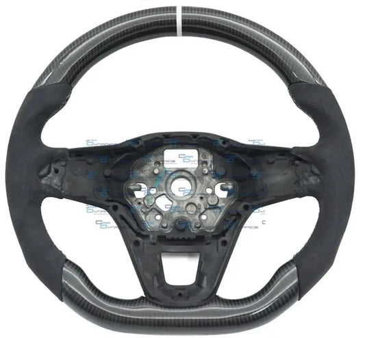 Volkswagen T6.1 Carbon & Alcantara Steering Wheel | Pearl White Edition