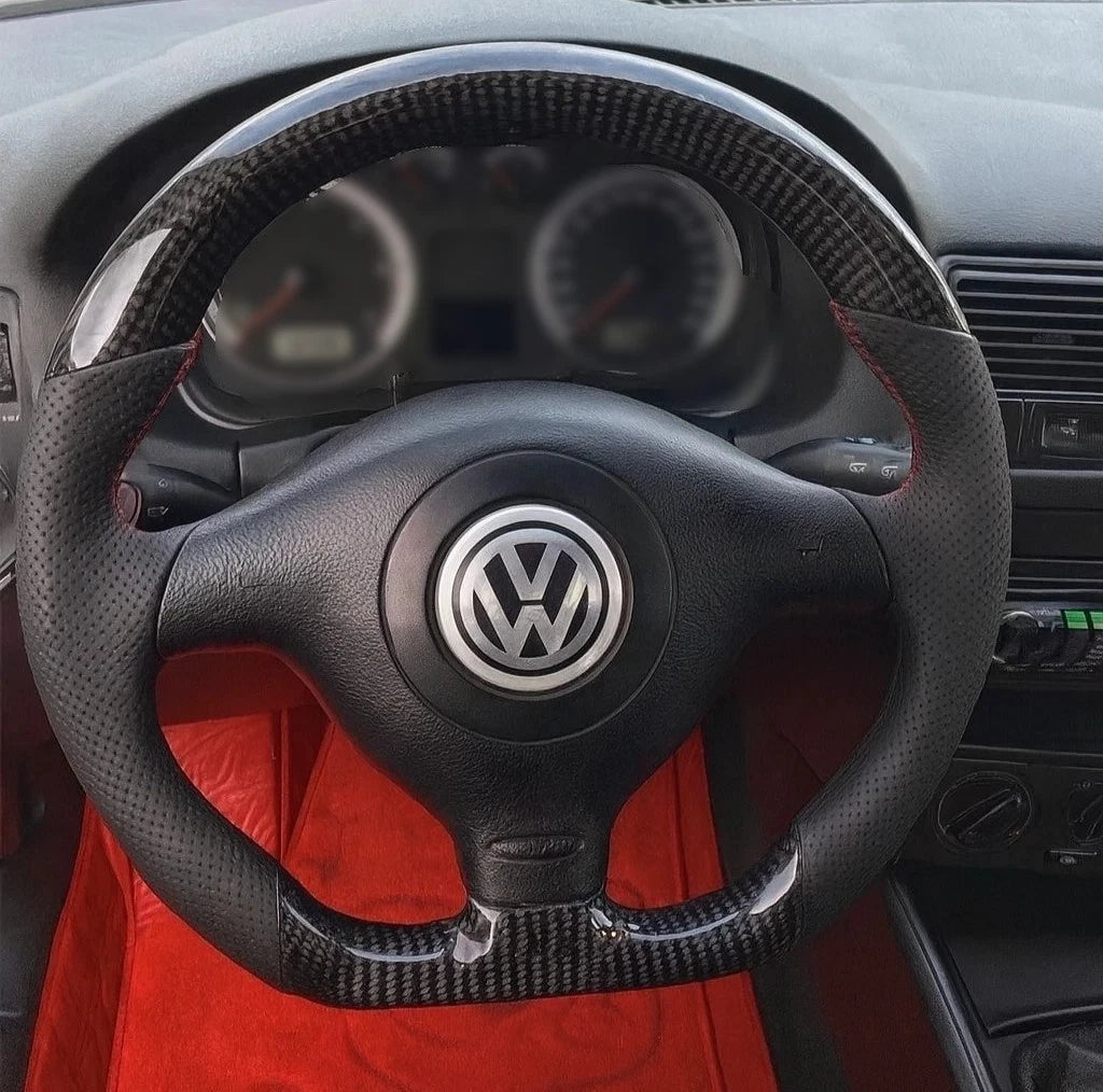Volkswagen Custom MK4 Steering Wheel Seat Leon Cupra MK1 Carbon Fibre