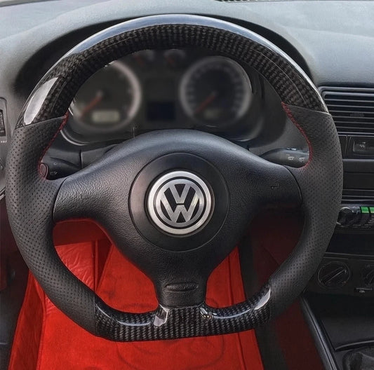Volkswagen Custom MK4 Steering Wheel Seat Leon Cupra MK1 Carbon Fibre
