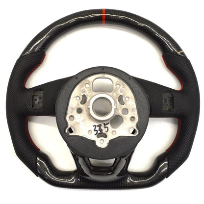 Audi Custom Alcantara & Perforated Leather Flat-Bottom Steering Wheel RS Edition A6 C7