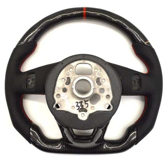 Audi Custom Alcantara & Perforated Leather Flat-Bottom Steering Wheel RS Edition A6 C7